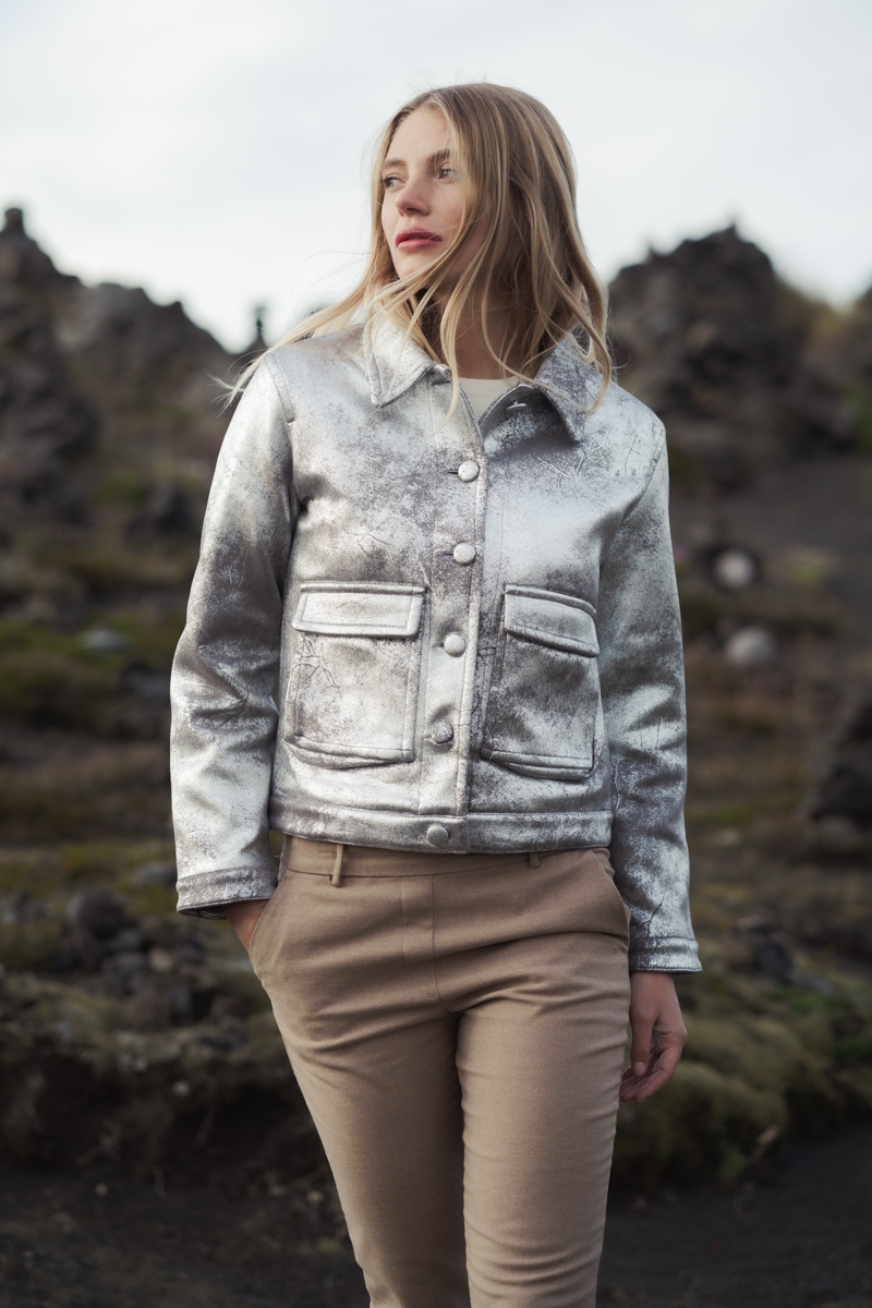 VESTE JERSEY ARGENT